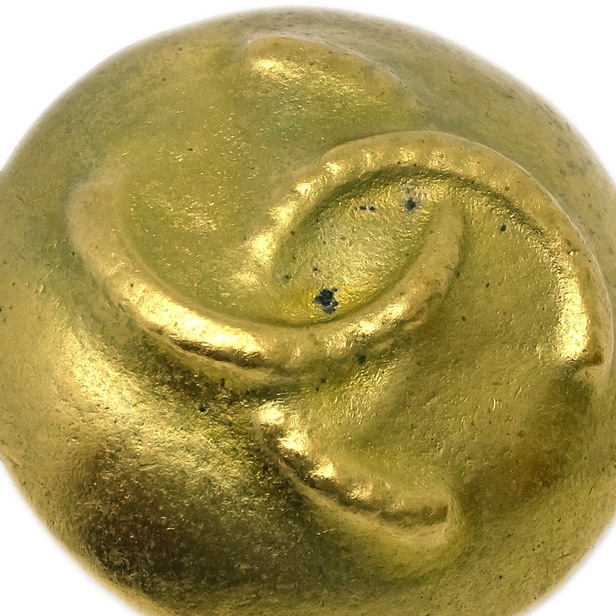 Chanel Vintage Cc Round Clip-On Earrings Metal Gold Gold_Plated Earrings Jewelry (Pre-Owned)