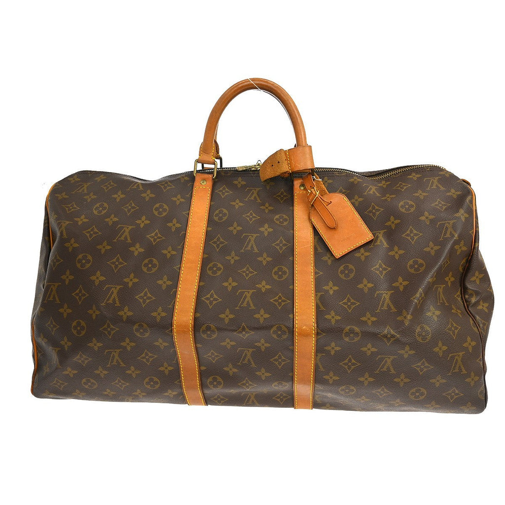 Louis Vuitton Keepall Bag Monogram Canvas Brown Canvas Travel Bag Bag (Pre-Owned)