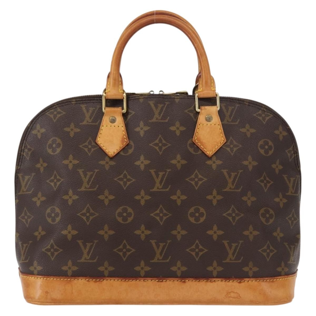 Louis Vuitton Alma Handbag Monogram Canvas Brown Canvas Handbag (Pre-Owned)