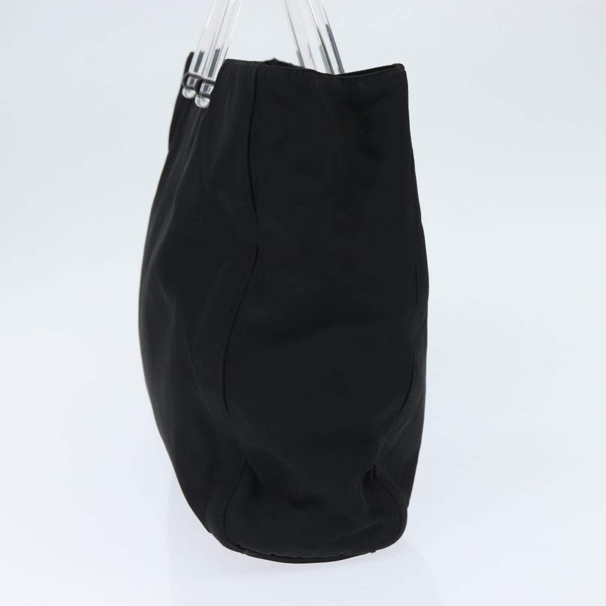 Prada Resin Handle Tote Tessuto Black Nylon Tote Bag Bag (Pre-Owned)