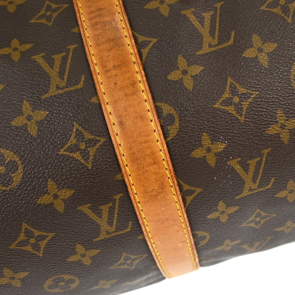 Louis Vuitton Keepall Bag Monogram Canvas Brown Canvas Travel Bag Bag (Pre-Owned)