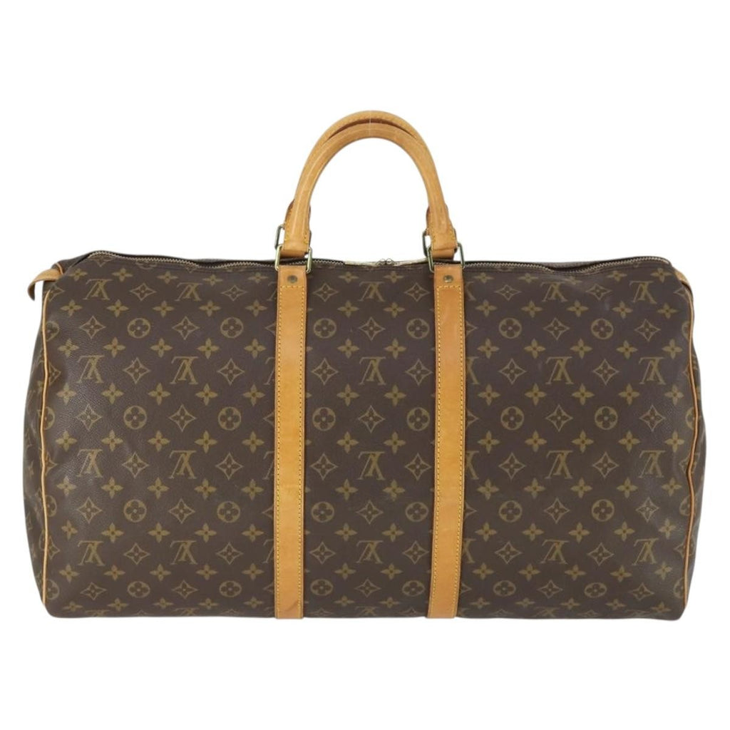Louis Vuitton Keepall Bag Monogram Canvas Brown Canvas Travel Bag Bag (Pre-Owned)
