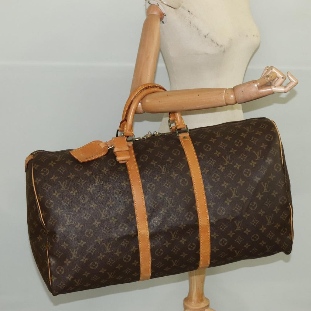Louis Vuitton Keepall Bag Monogram Canvas Brown Canvas Travel Bag Bag (Pre-Owned)