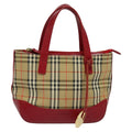 Burberry Nova Check Handbag Nova Check Canvas And Leather Beige Canvas Handbag (Pre-Owned)