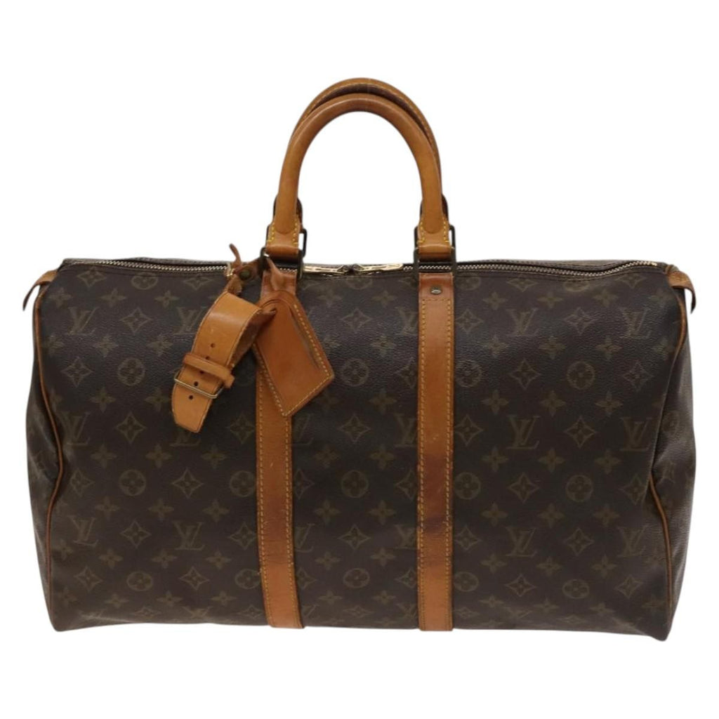 Louis Vuitton Keepall Bag Monogram Canvas Brown Canvas Travel Bag Bag (Pre-Owned)