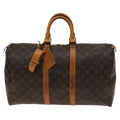 Louis Vuitton Keepall Bag Monogram Canvas Brown Canvas Travel Bag Bag (Pre-Owned)