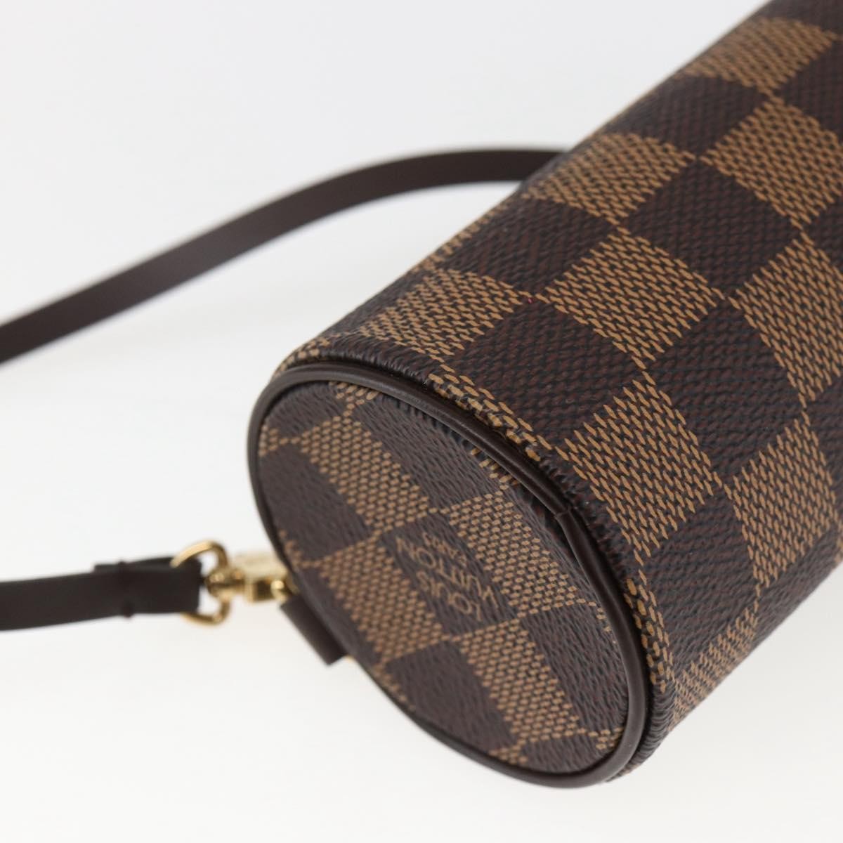 Louis Vuitton Papillon Pochette Damier Brown Canvas Clutche & Pouche Bag (Pre-Owned)