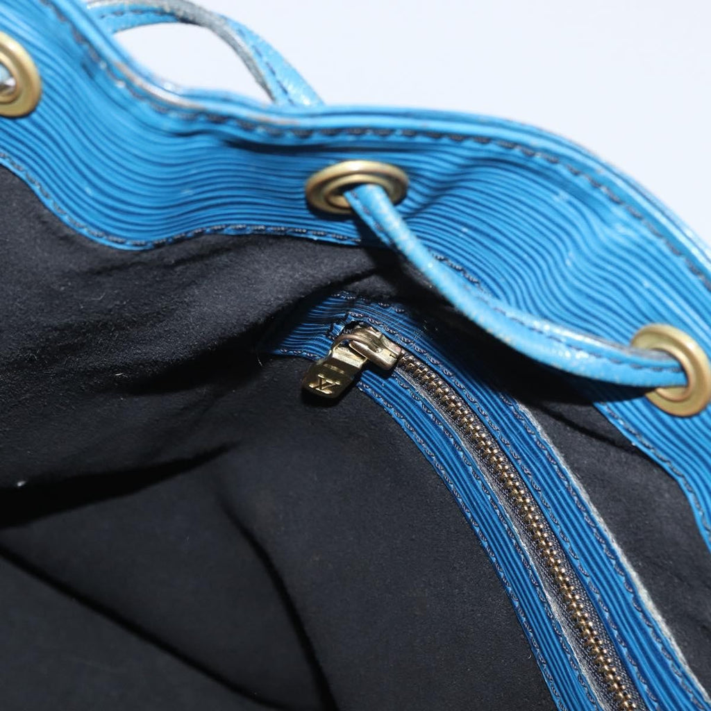 Louis Vuitton Petit Noe Nm Handbag Epi Leather Blue Leather Shoulder Bag Bag (Pre-Owned)