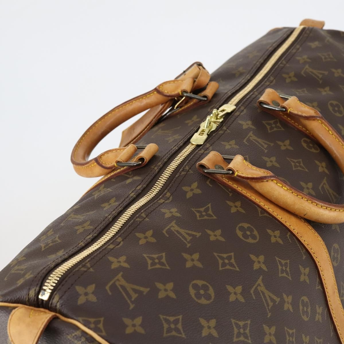 Louis Vuitton Keepall Bag Monogram Canvas Brown Canvas Travel Bag Bag (Pre-Owned)