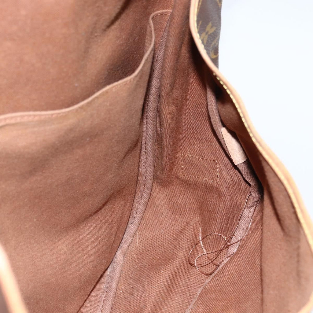 Louis Vuitton Saumur Handbag Monogram Canvas Brown Canvas Shoulder Bag Bag (Pre-Owned)