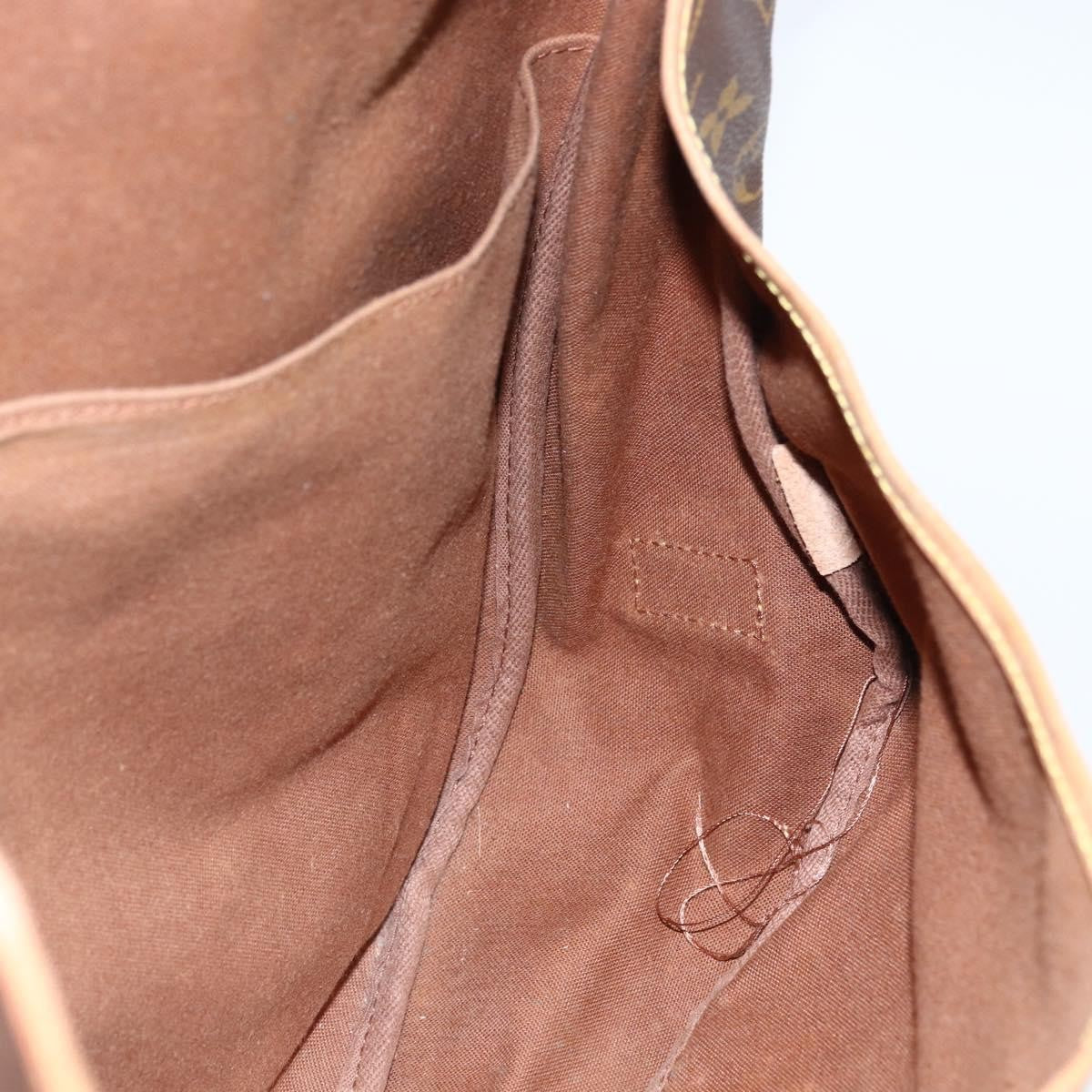 Louis Vuitton Saumur Handbag Monogram Canvas Brown Canvas Shoulder Bag Bag (Pre-Owned)