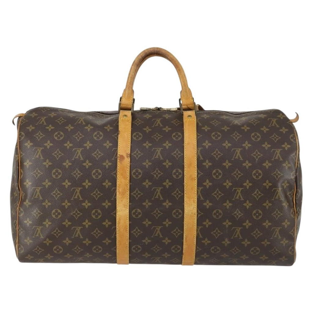 Louis Vuitton Keepall Bag Monogram Canvas Brown Canvas Travel Bag Bag (Pre-Owned)