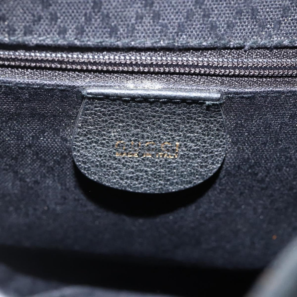 Gucci Gucci Bamboo Backpack Daim Black Denim_Jeans Backpack Bag (Pre-Owned)
