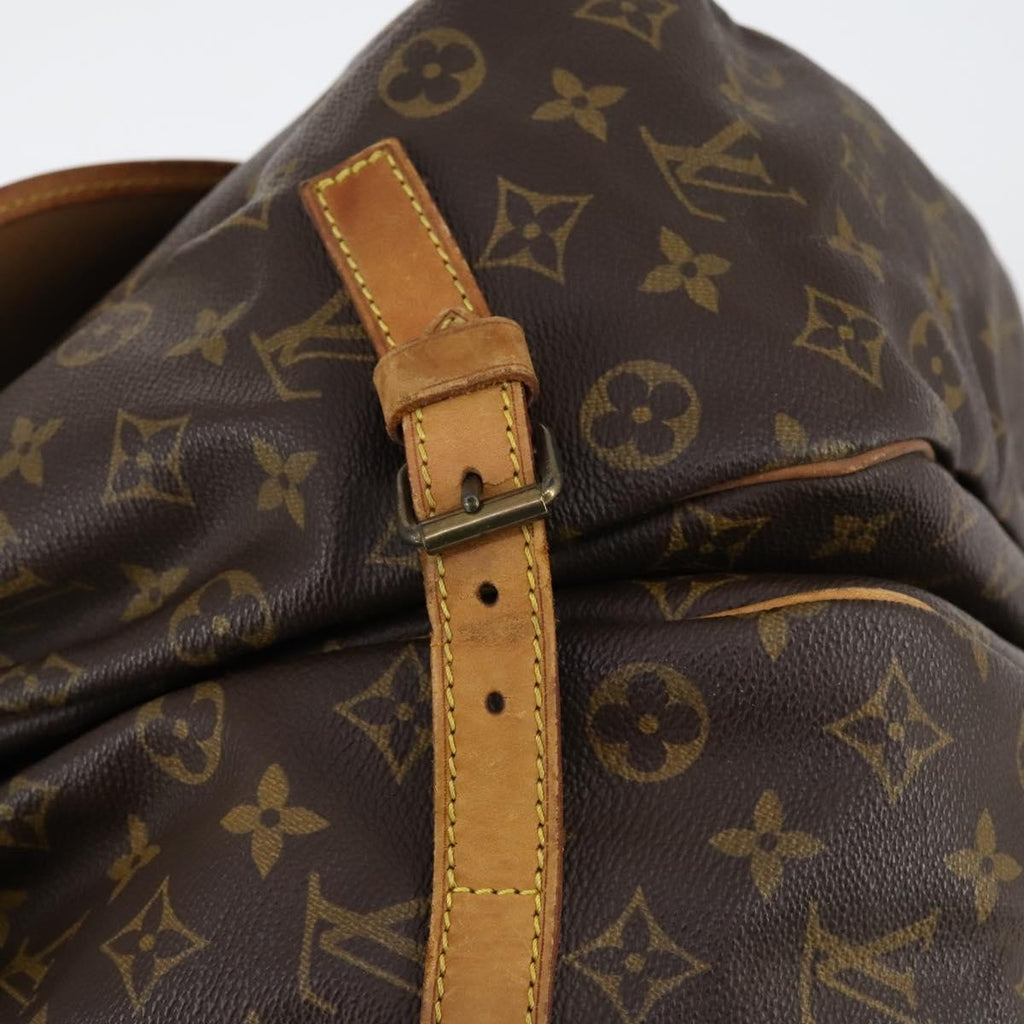 Louis Vuitton Saumur Handbag Monogram Canvas Brown Canvas Shoulder Bag Bag (Pre-Owned)