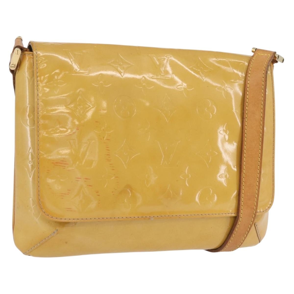Louis Vuitton Thompson Street Handbag Monogram Vernis Beige Patent_Leather Shoulder Bag Bag (Pre-Owned)