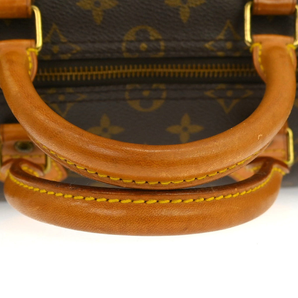 Louis Vuitton Speedy Handbag Monogram Canvas Brown Canvas Handbag (Pre-Owned)