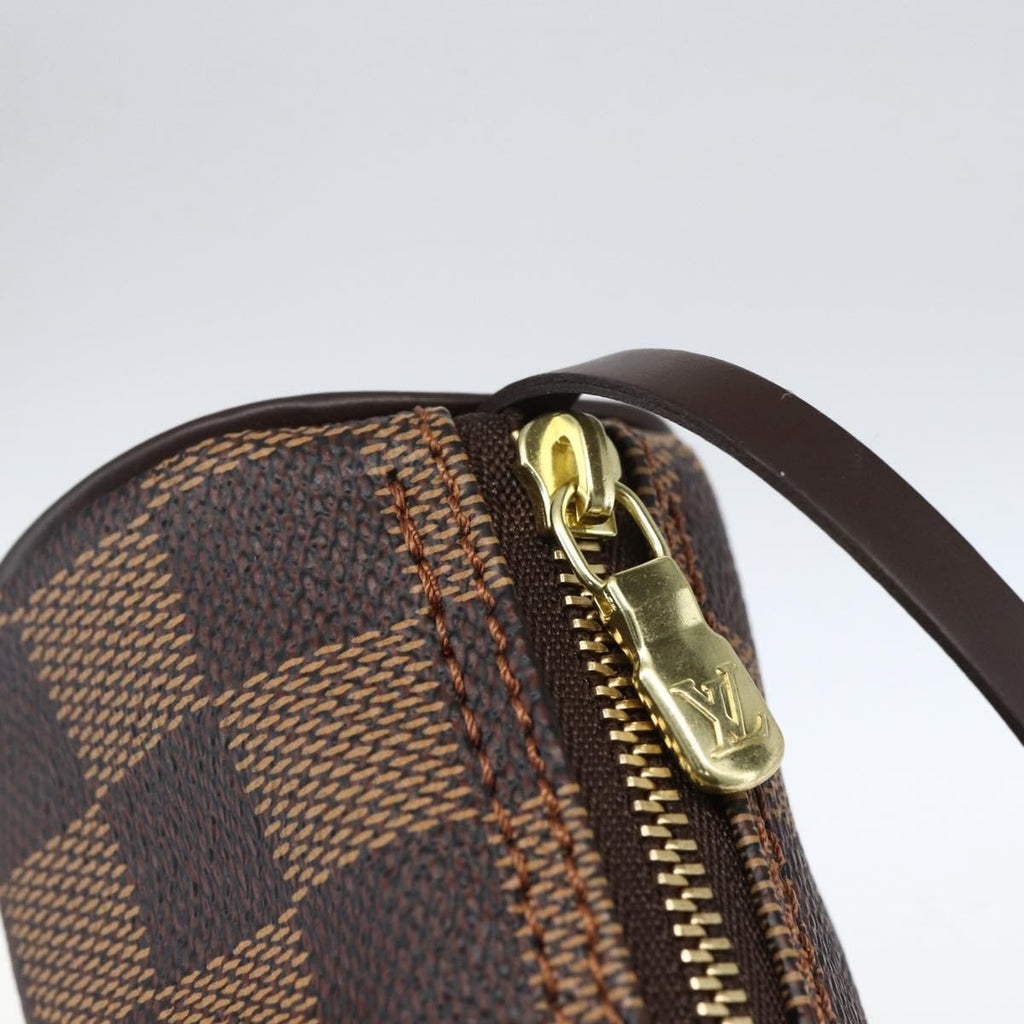 Louis Vuitton Papillon Pochette Damier Brown Canvas Clutche & Pouche Bag (Pre-Owned)