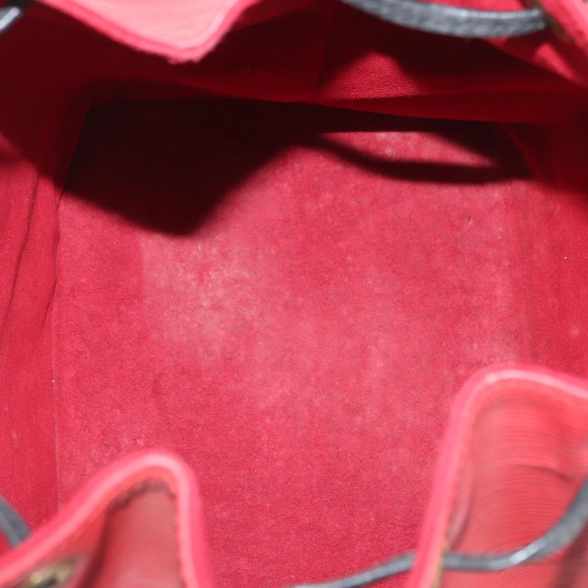 Louis Vuitton Bicolor Petit Noe Handbag Epi Leather Red Leather Shoulder Bag Bag (Pre-Owned)