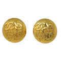 Chanel Cc Round Earrings Metal Gold Gold_Plated Earrings Jewelry (Pre-Owned)