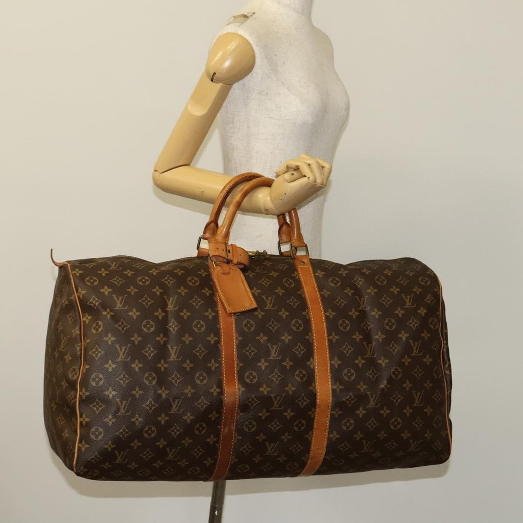 Louis Vuitton Keepall Bag Monogram Canvas Brown Canvas Travel Bag Bag (Pre-Owned)