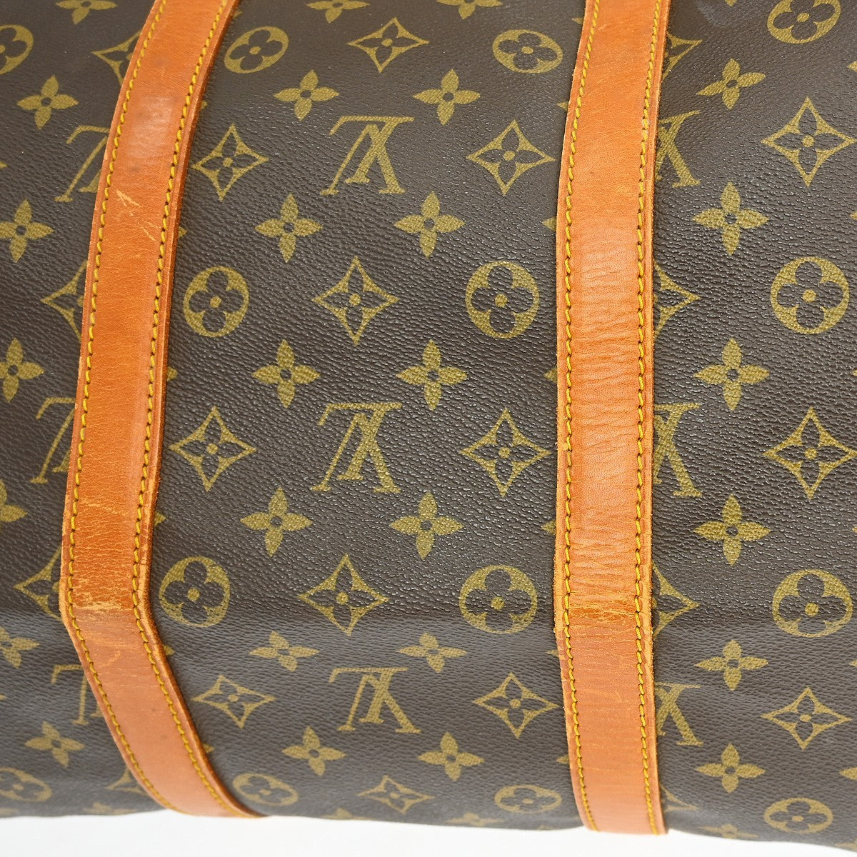 Louis Vuitton Keepall Bag Monogram Canvas Brown Canvas Travel Bag Bag (Pre-Owned)