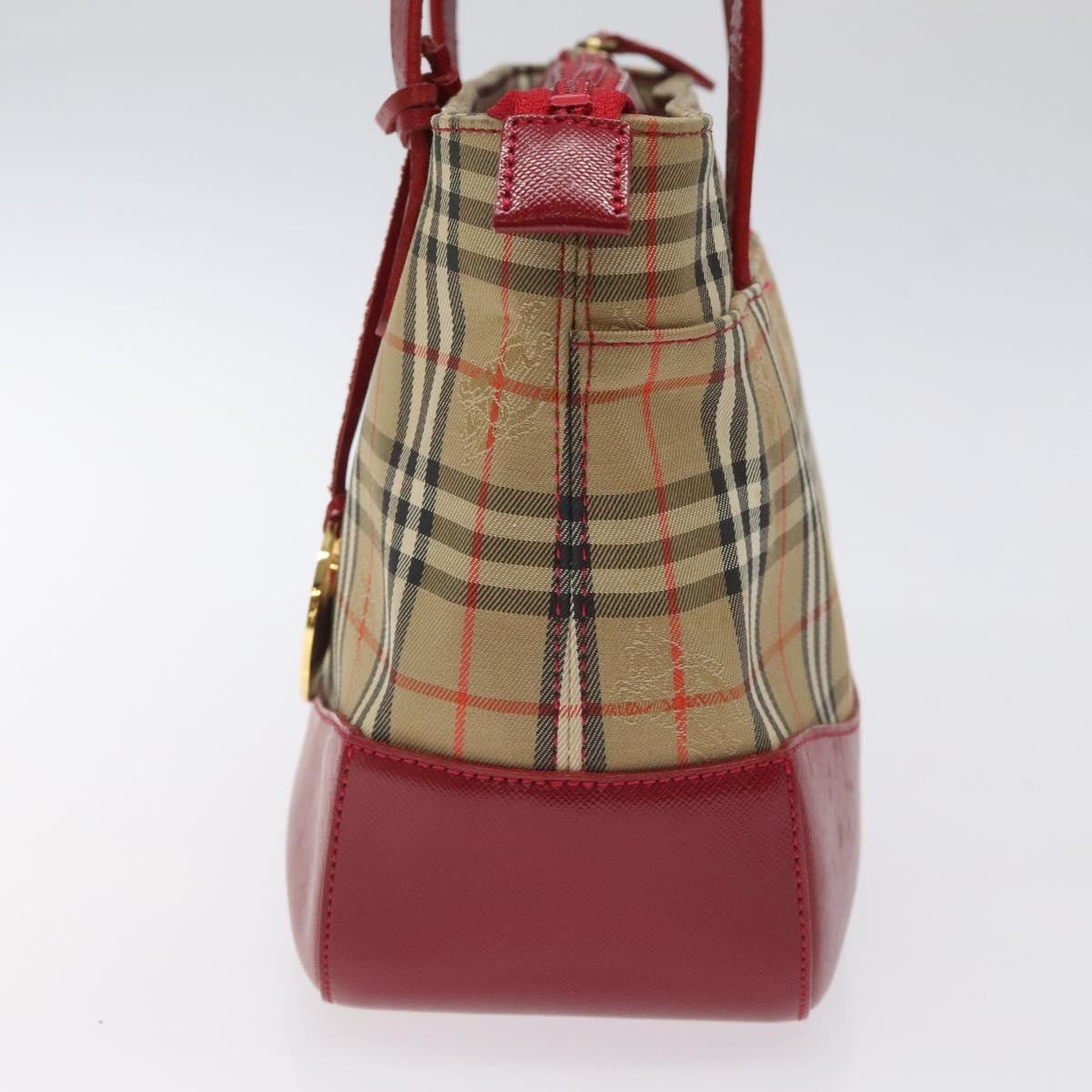 Burberry Nova Check Handbag Nova Check Canvas And Leather Beige Canvas Handbag (Pre-Owned)
