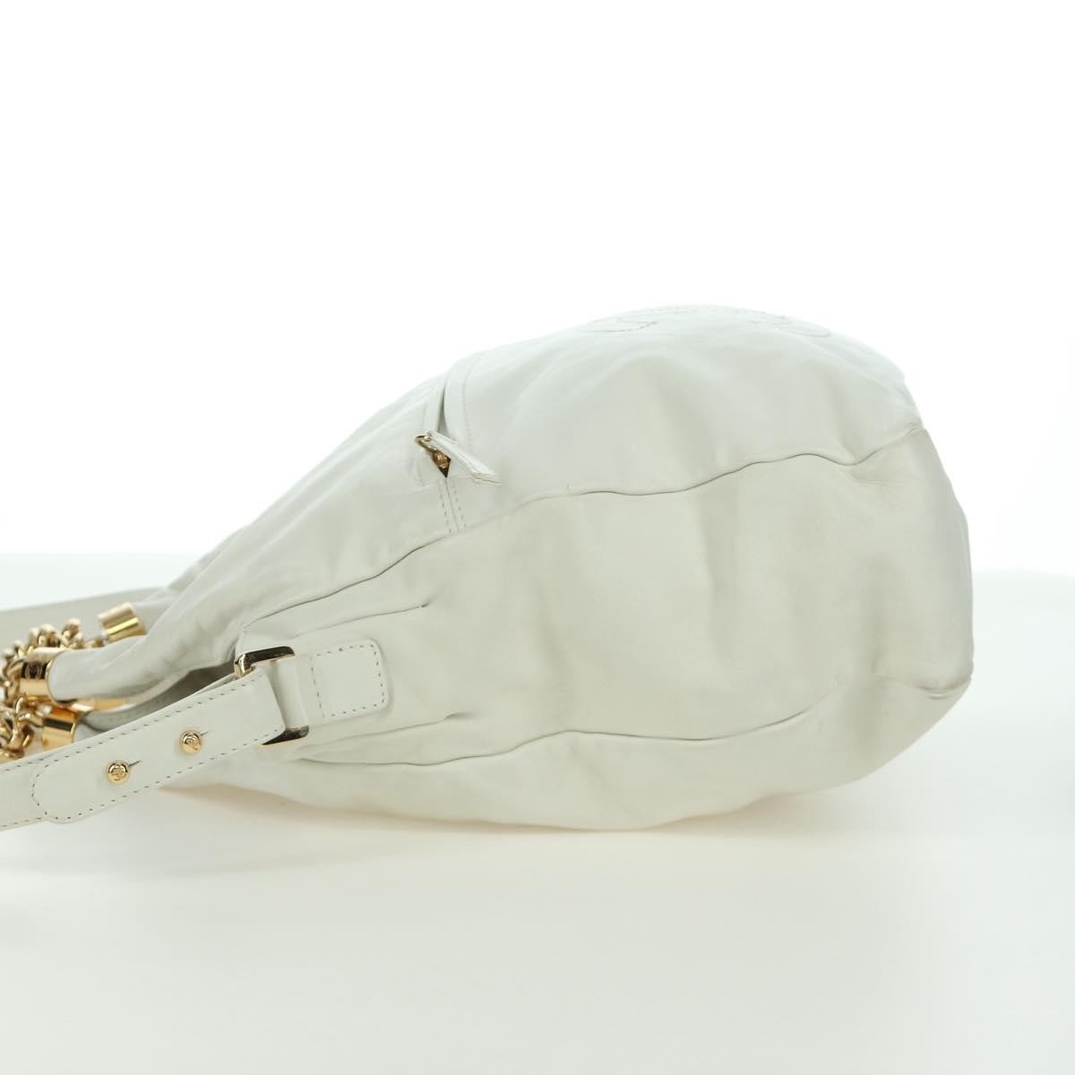 Chanel Rodeo Drive Hobo Leather White Leather Handbag (Pre-Owned)