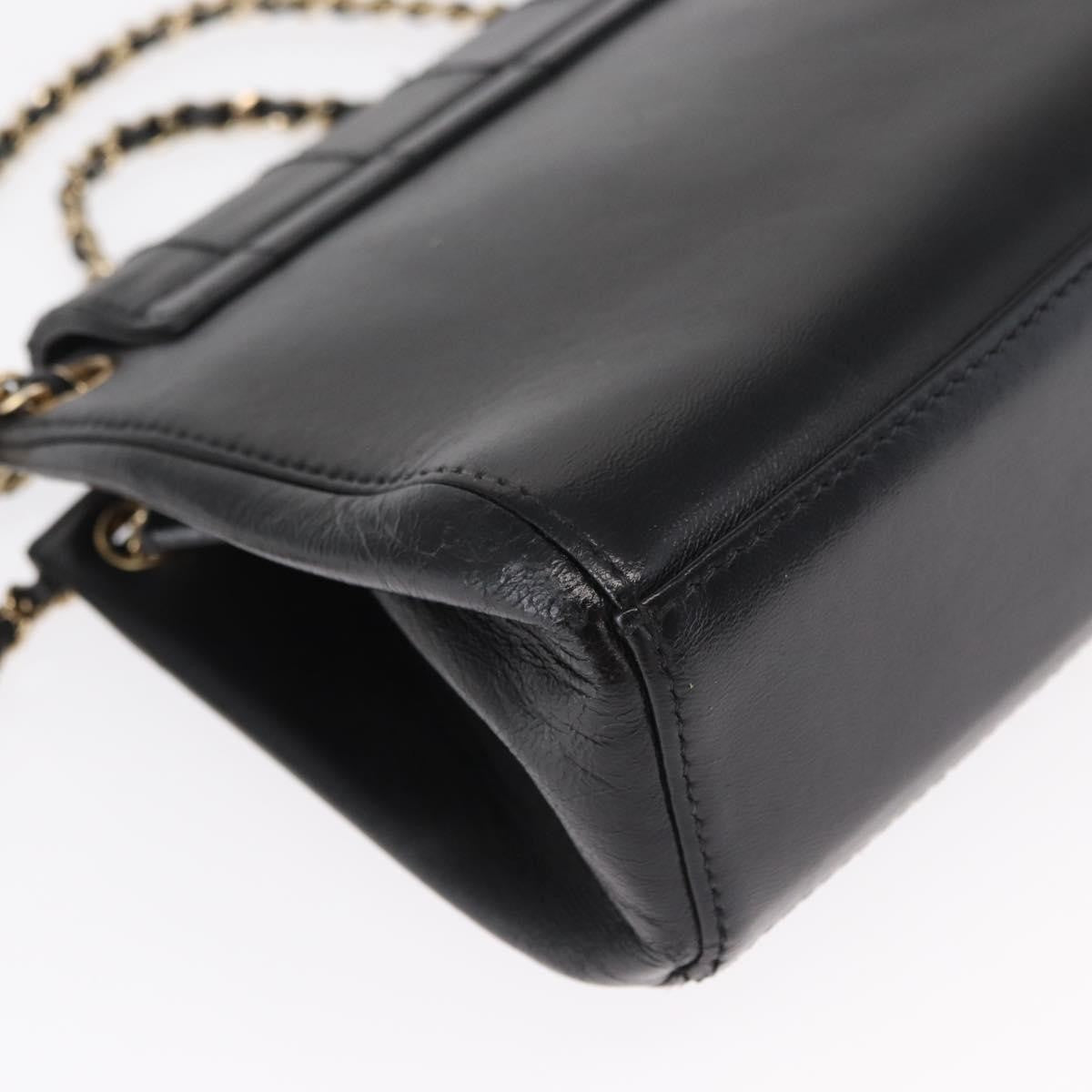 Chanel Chocolate Bar Accordion Reissue Flap Bag Quilted Lambskin Black Leather Shoulder Bag Bag (Pre-Owned)