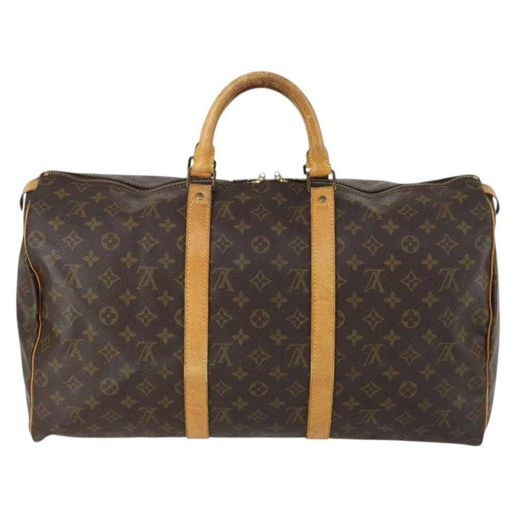 Louis Vuitton Keepall Bag Monogram Canvas Brown Canvas Travel Bag Bag (Pre-Owned)