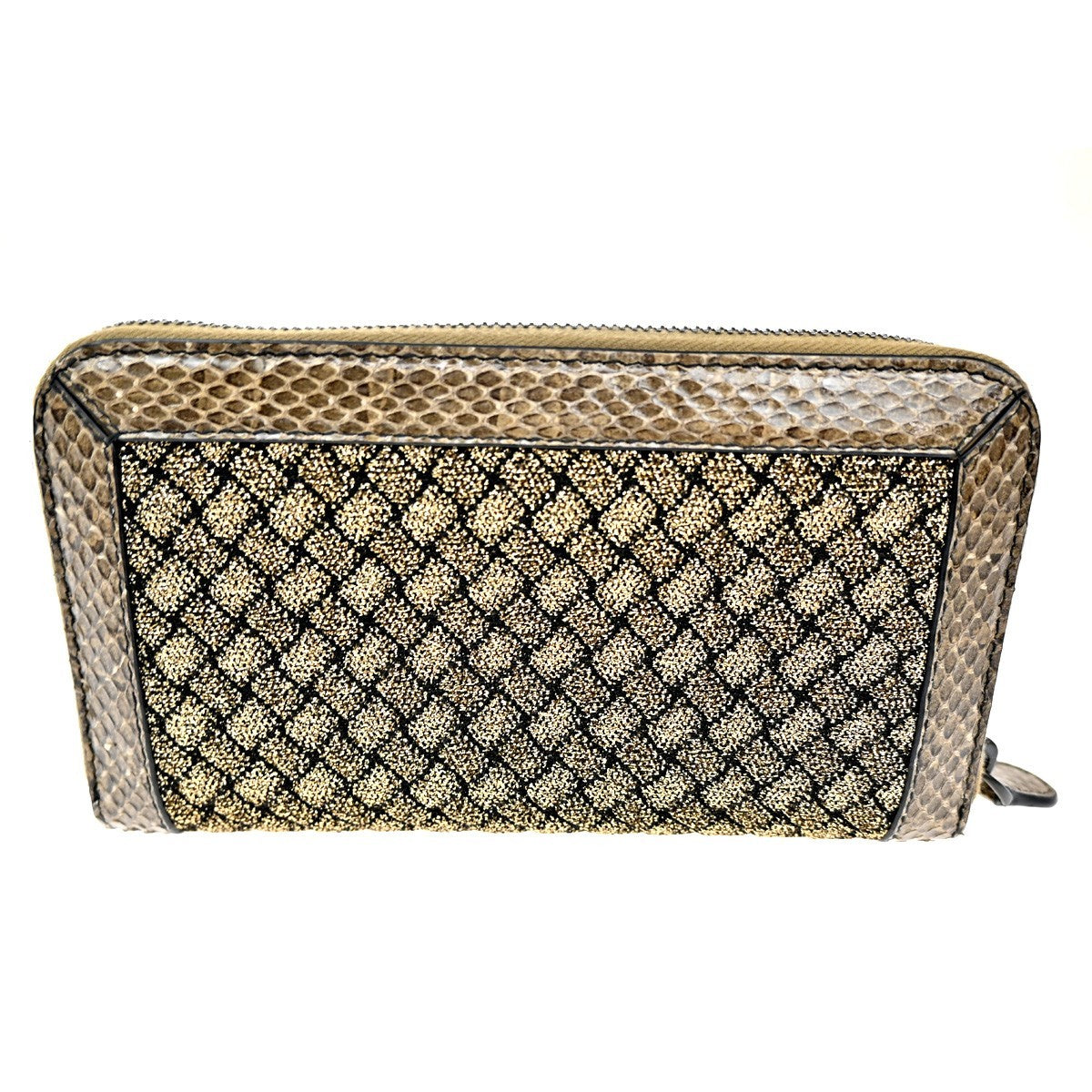 Bottega Veneta Intrecciato Long Zip  Wallet Leather Brown Leather Wallets Accessory (Pre-Owned)