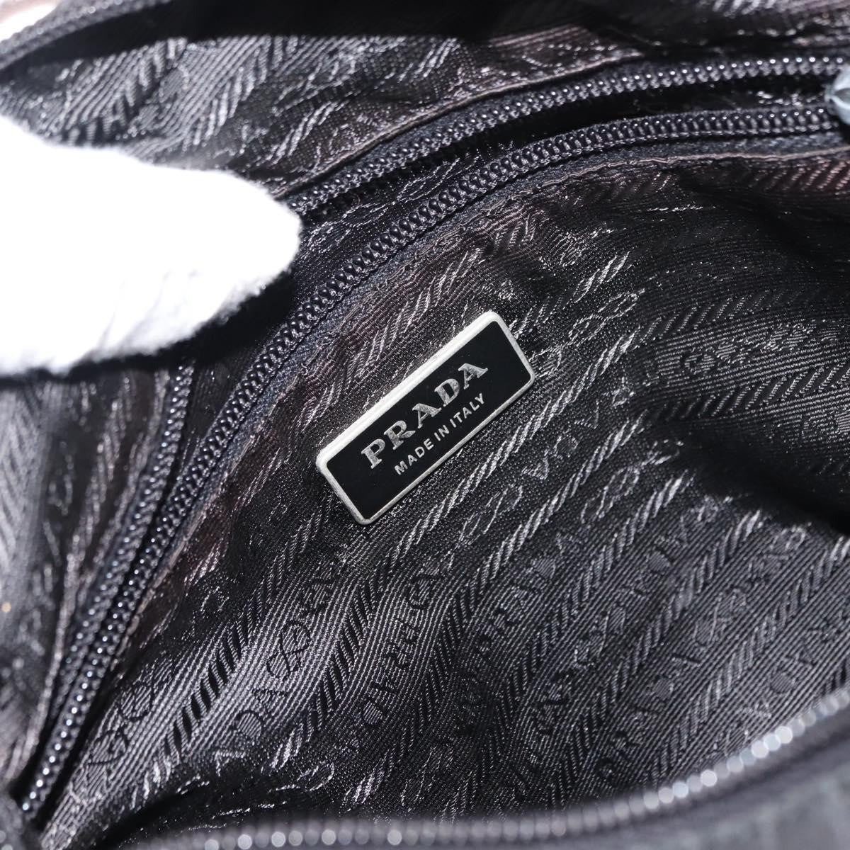 Prada Flat Messenger Bag Tessuto Black Nylon Shoulder Bag Bag (Pre-Owned)