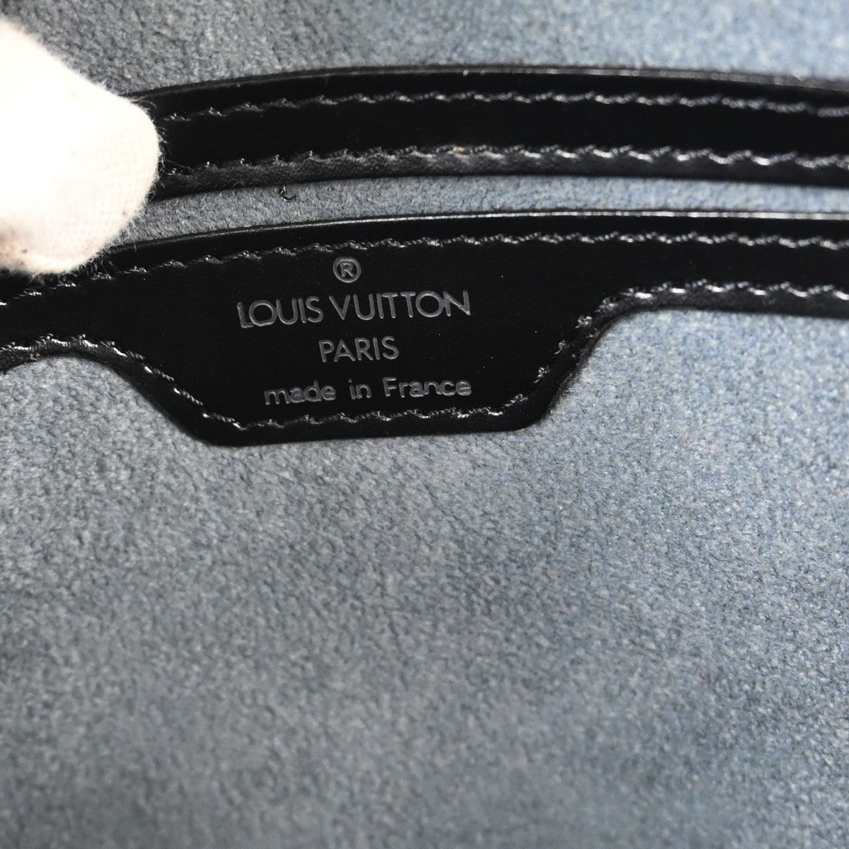 Louis Vuitton Saint Jacques Handbag Epi Leather Black Leather Handbag (Pre-Owned)