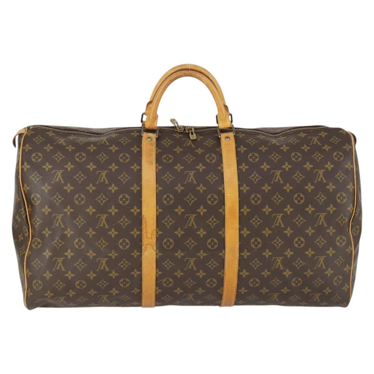 Louis Vuitton Keepall Bag Monogram Canvas Brown Canvas Travel Bag Bag (Pre-Owned)