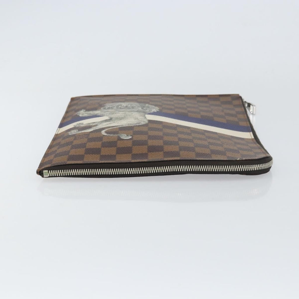 Louis Vuitton Pochette Jour Limited Edition Chapman Savane Damier Brown Canvas Clutche & Pouche Bag (Pre-Owned)