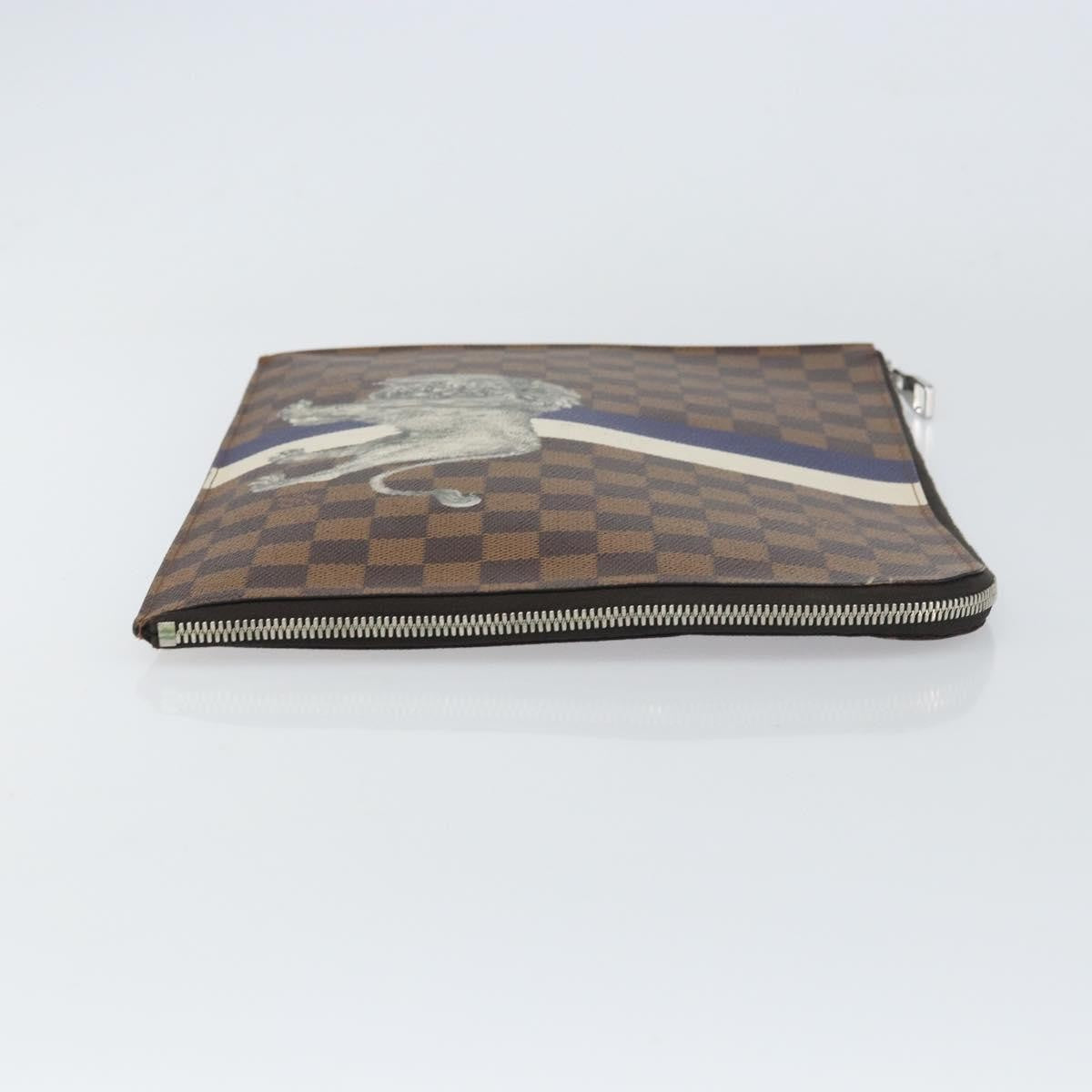 Louis Vuitton Pochette Jour Limited Edition Chapman Savane Damier Brown Canvas Clutche & Pouche Bag (Pre-Owned)