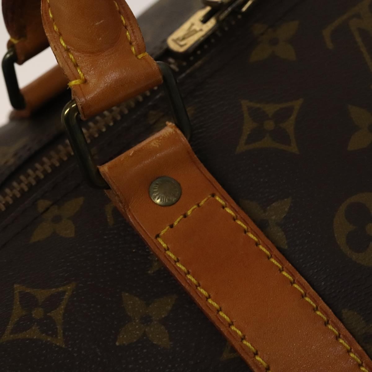 Louis Vuitton Keepall Bag Monogram Canvas Brown Canvas Travel Bag Bag (Pre-Owned)