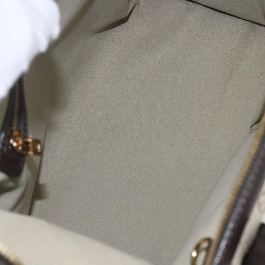 Louis Vuitton Josephine Handbag Mini Lin Khaki Canvas Handbag (Pre-Owned)