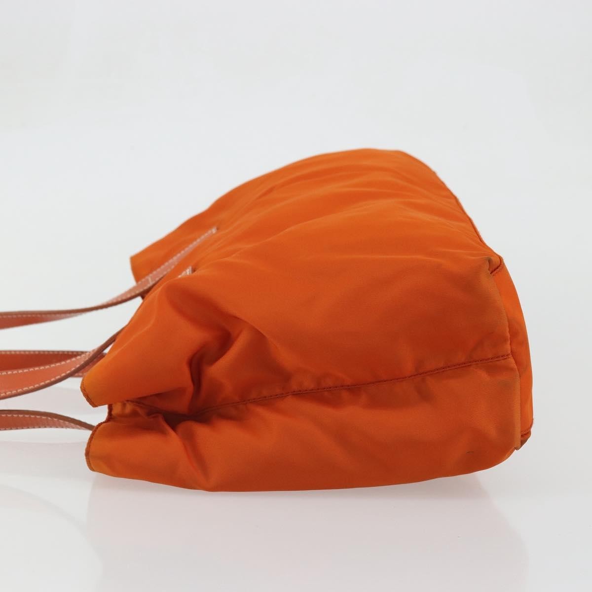 Prada Vintage Tote Tessuto Orange Nylon Tote Bag Bag (Pre-Owned)