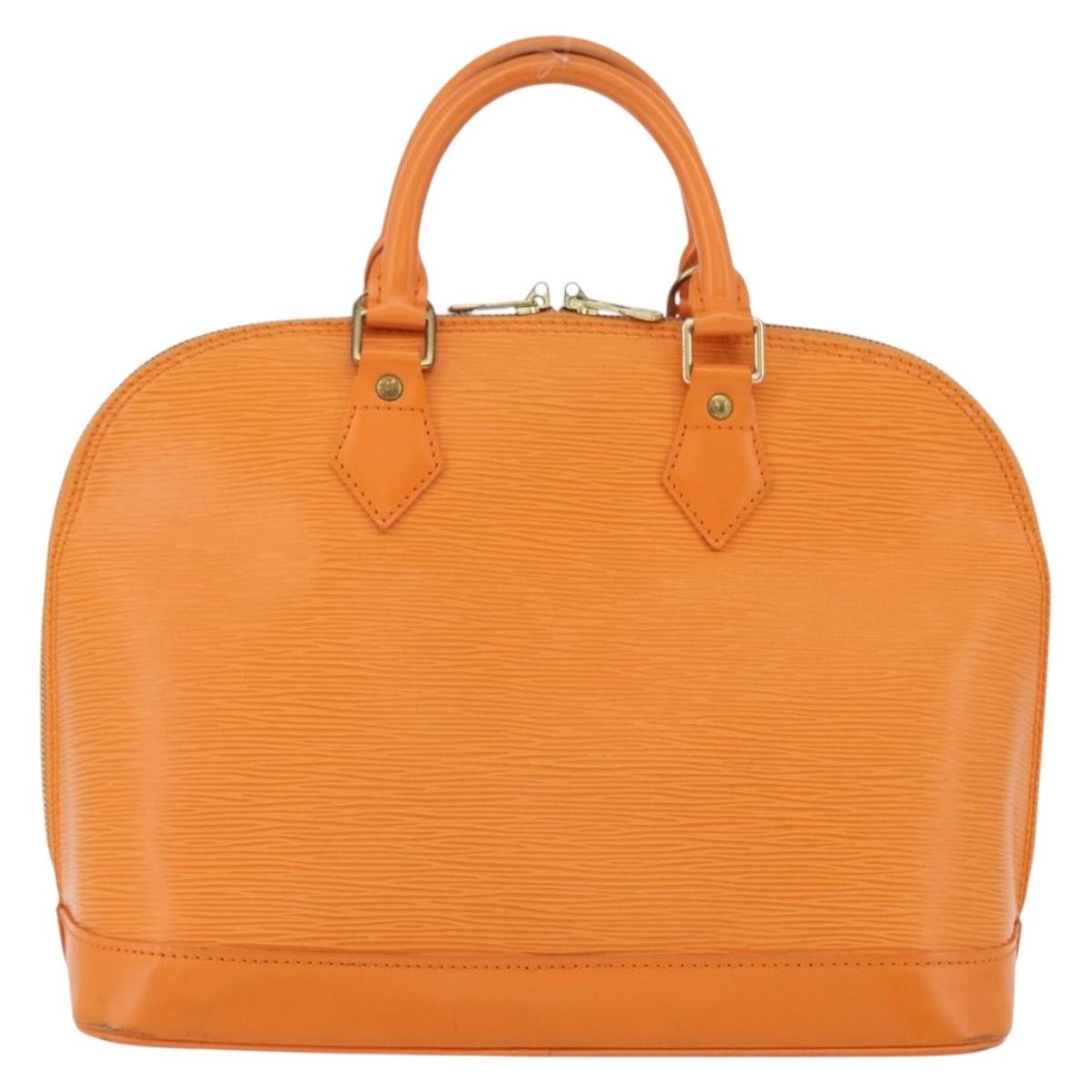 Louis Vuitton Alma Handbag Epi Leather Orange Leather Handbag (Pre-Owned)