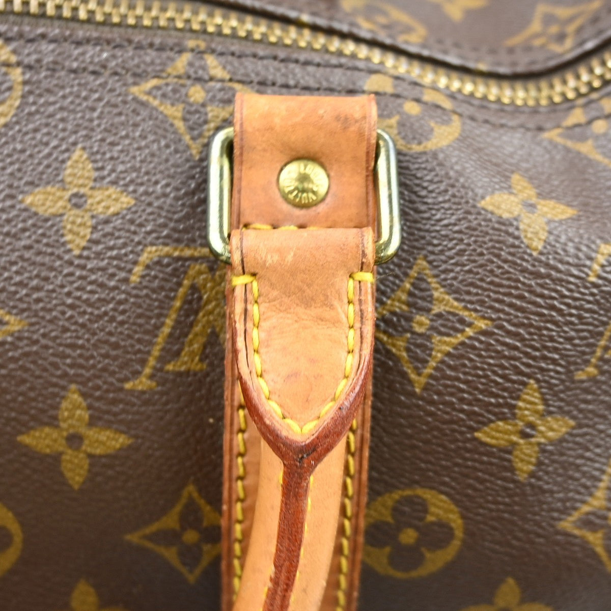 Louis Vuitton Keepall Bag Monogram Canvas Brown Canvas Travel Bag Bag (Pre-Owned)