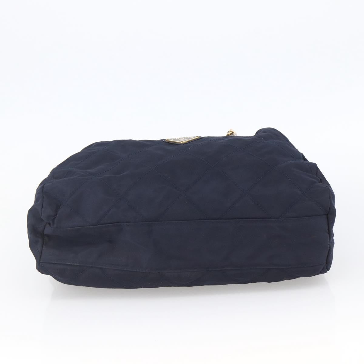 Prada Re-Edition 1995 Chain Tote Quilted Re-Nylon Navy Nylon Shoulder Bag Bag (Pre-Owned)