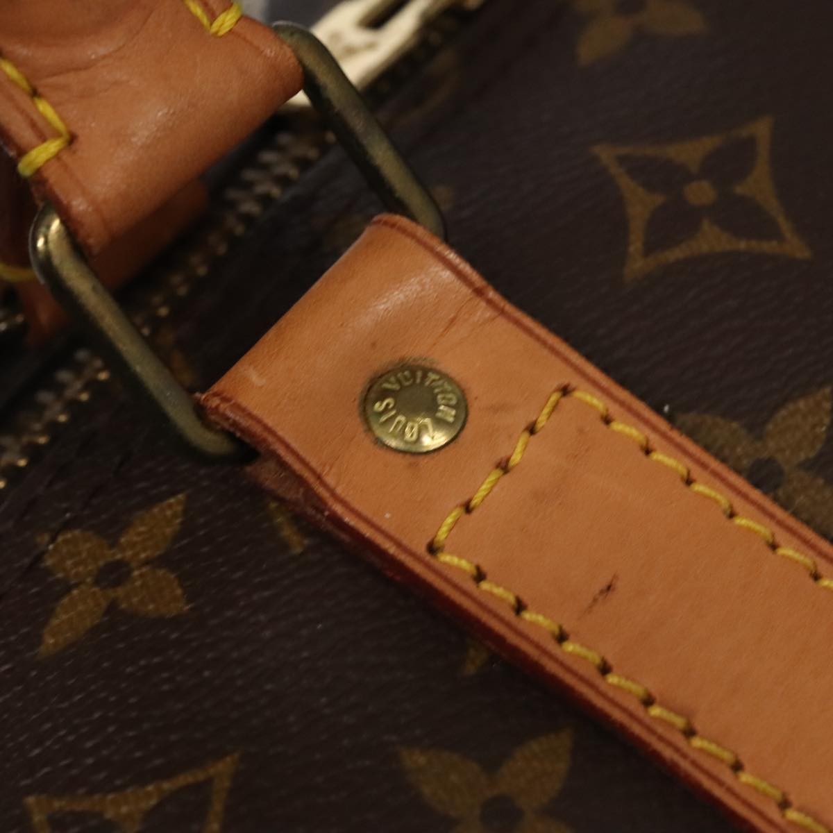 Louis Vuitton Keepall Bag Monogram Canvas Brown Canvas Travel Bag Bag (Pre-Owned)