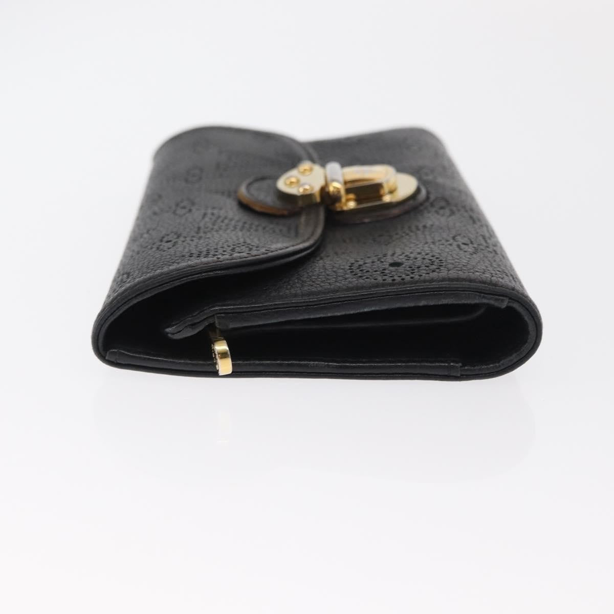 Louis Vuitton Amelia Wallet Mahina Leather Black Leather Wallets Accessory (Pre-Owned)