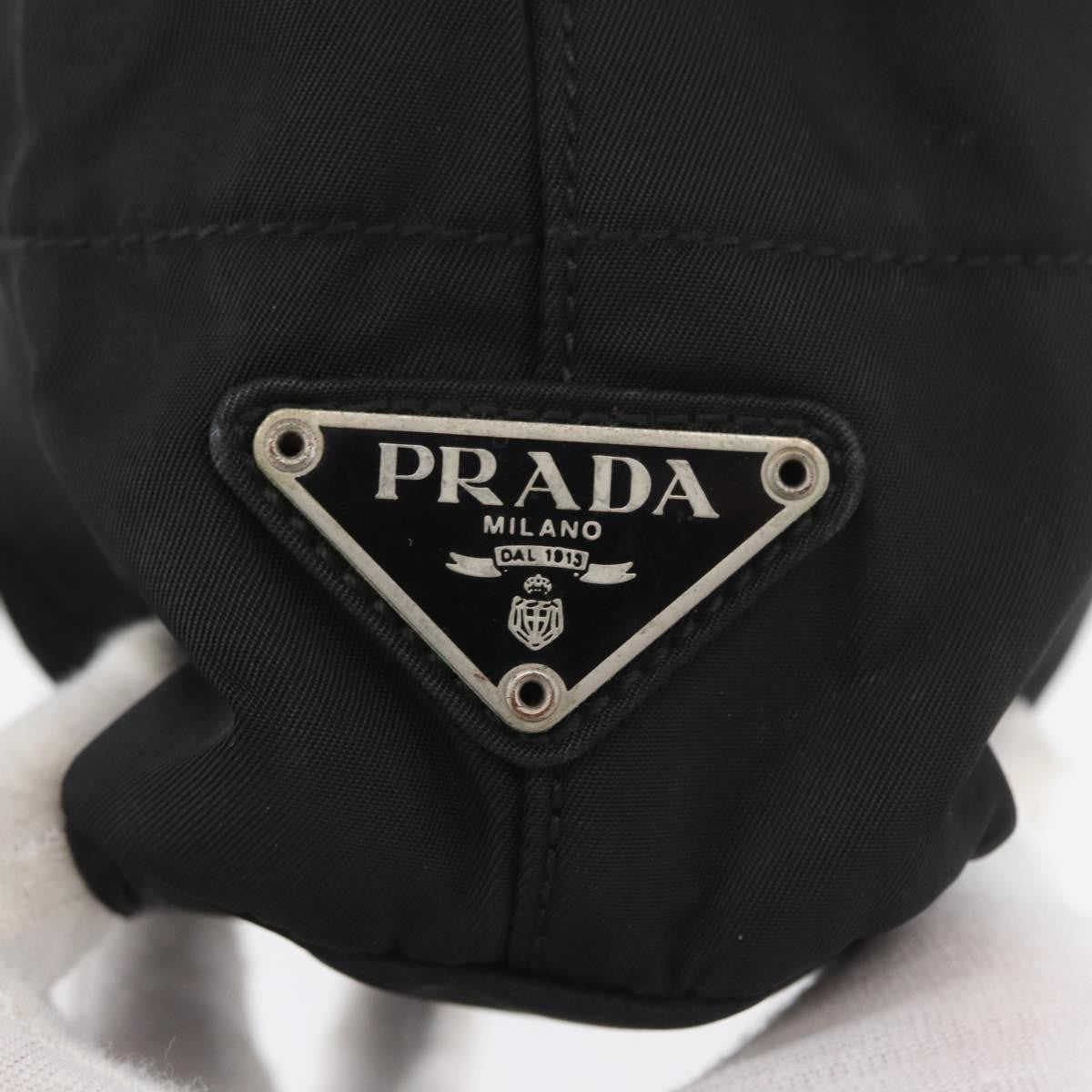 Prada Vintage Tote Nylon Black Nylon Tote Bag Bag (Pre-Owned)