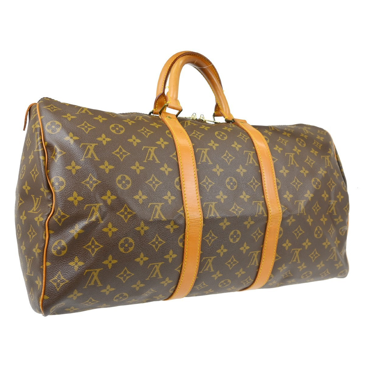 Louis Vuitton Keepall Bag Monogram Canvas Brown Canvas Travel Bag Bag (Pre-Owned)