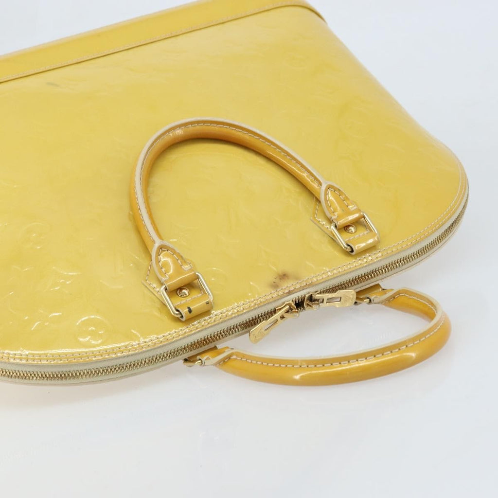 Louis Vuitton Alma Handbag Monogram Vernis Yellow Patent_Leather Handbag (Pre-Owned)