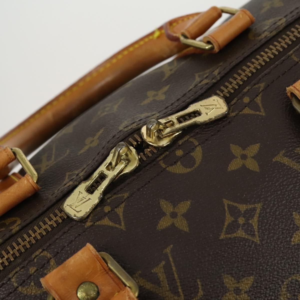 Louis Vuitton Keepall Bag Monogram Canvas Brown Canvas Travel Bag Bag (Pre-Owned)