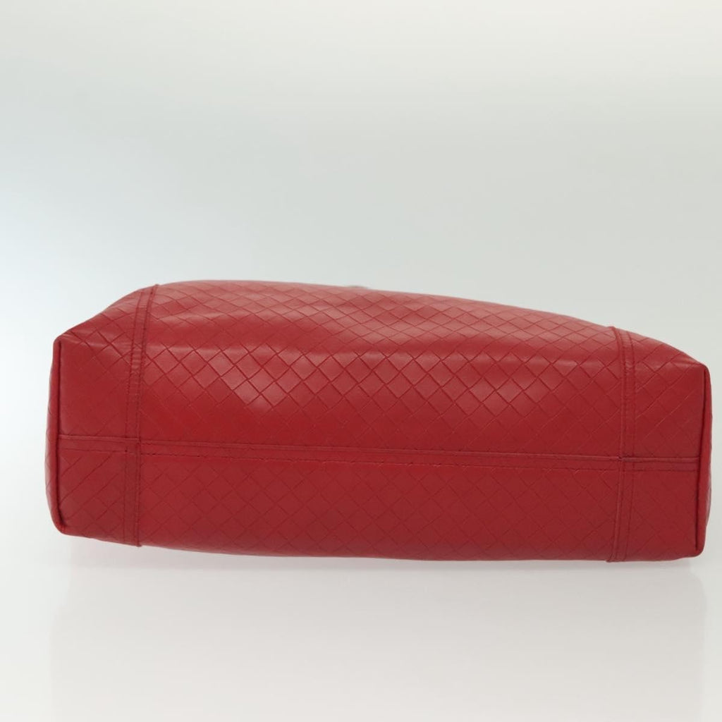 Bottega Veneta Intrecciomirage Tote Leather Red Leather Tote Bag Bag (Pre-Owned)