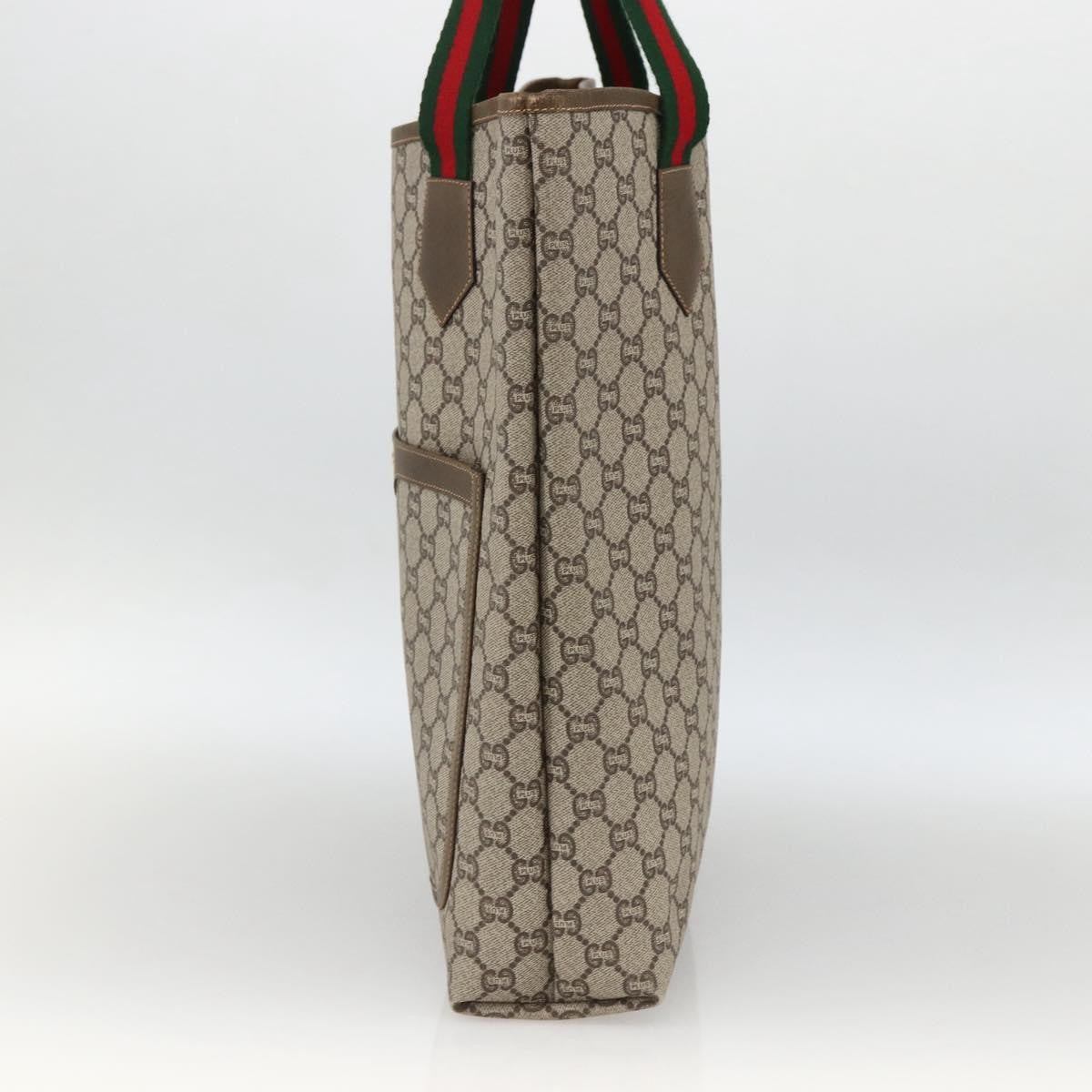 Gucci Ophidia Front Pocket Shopper Tote Gg Coated Canvas Beige Canvas Tote Bag Bag (Pre-Owned)