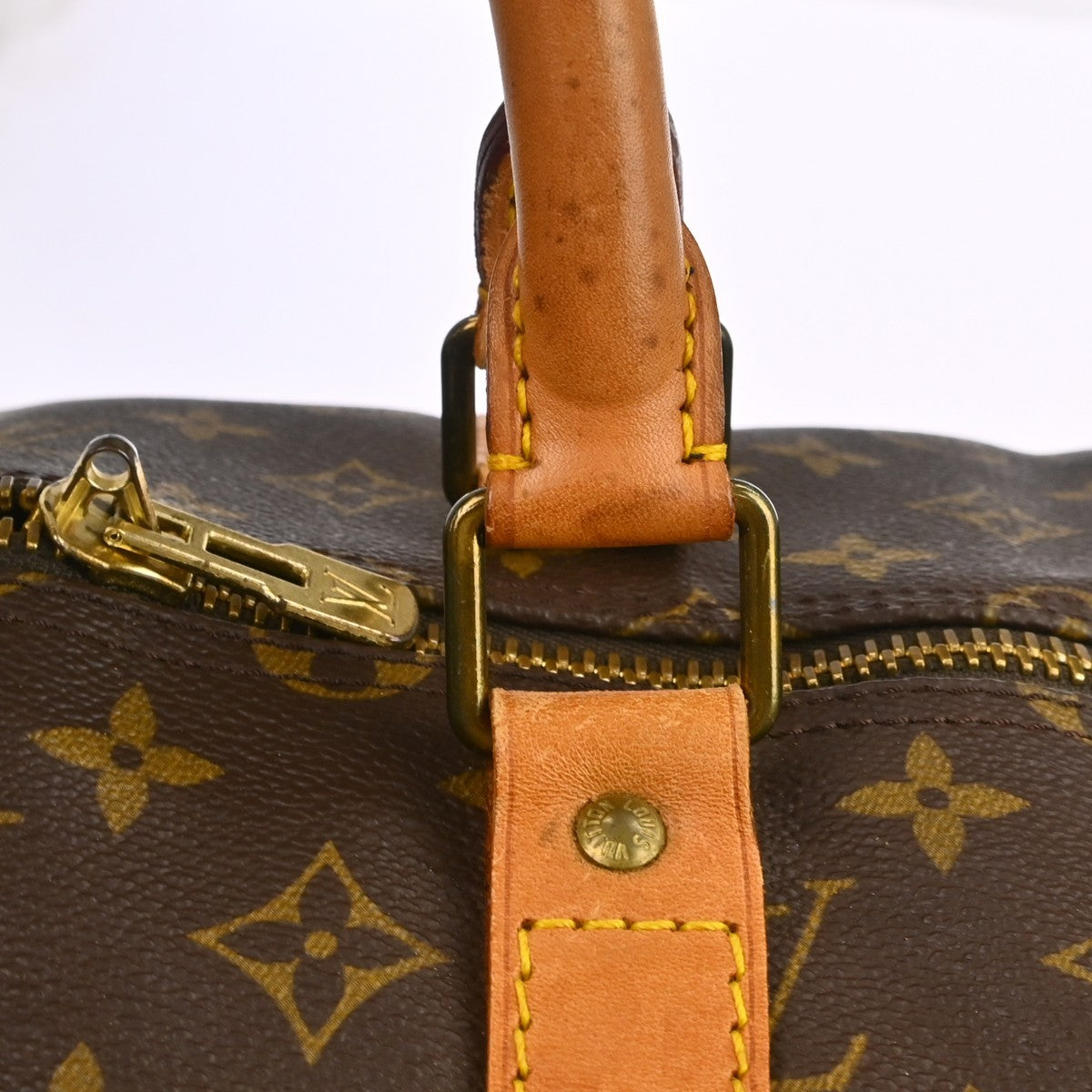 Louis Vuitton Keepall Bag Monogram Canvas Brown Canvas Travel Bag Bag (Pre-Owned)